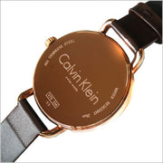 Calvin Klein Even Grey Dial Brown Leather Strap Watch for Women - K7B236G3