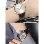 Calvin Klein Posh Silver Dial Brown Leather Strap Watch for Men - K8Q316G6