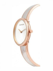 Calvin Klein Seduce Silver Dial Two Tone Steel Strap Watch for Women - K4E2N61Y