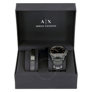 Armani Exchange Nico Analog Black Dial Black Steel Strap Watch For Men - AX7102
