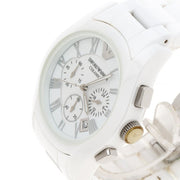 Emporio Armani Chronograph Ceramic White Dial Watch For Women - AR1403
