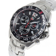 Tag Heuer Senna Chronograph Special Edition Black Dial Silver Steel Strap Watch for Men - CAZ1015.BA0883