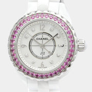 Chanel J12 Quartz Diamonds Mother of Pearl White Dial White Steel Strap Watch for Women - J12 H3243