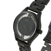 Marc Jacobs Tether Transparent Black Dial Black Steel Strap Watch for Women - MBM3415
