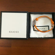 Gucci G-Frame Square Mother of Pearl Orange Dial Orange Leather Strap Watch For Women - YA128532