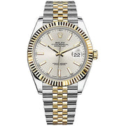 Rolex Datejust 41 Silver Dial Two Tone Oystersteel & Yellow Gold Jubilee Bracelet Watch for Men - M126333-0002