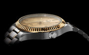Tudor Style Automatic Gold Dial Two Tone Steel Strap Watch for Men - M12713-0001