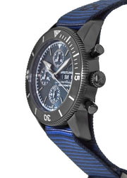 Breitling Superocean Heritage Chronograph 44 Outerknown Blue Dial Blue NATO Strap Watch for Men - M133132A1C1W1