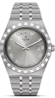 Tudor Royal Day Date Diamonds Automatic Silver Dial Silver Steel Strap Watch for Men - M28600-0002
