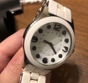 Marc Jacobs Pelly White Dial White Silicone Strap Watch for Women - MBM2503