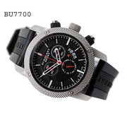 Burberry Endurance Sport Chronograph Black Dial Black Rubber Strap Watch for Men - BU7700
