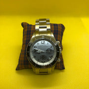 Marc Jacobs Marc Chronograph Silver Dial Silver Steel Strap Watch for Men - MBM3155
