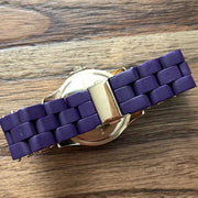 Marc Jacobs Pelly Purple Dial Purple Silicone Strap Watch for Women - MBM2538