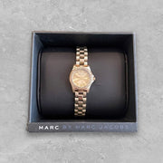 Marc Jacobs Henry Gold Dial Gold Steel Strap Watch for Women - MBM3277
