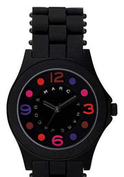 Marc Jacobs Pelly Black Dial Black Silicone Strap Watch for Women - MBM2543