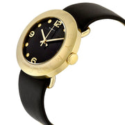 Marc Jacobs Amy Black Dial Black Leather Strap Watch for Women - MBM1154