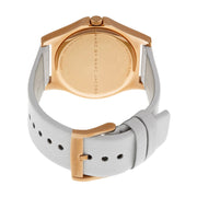 Marc Jacobs Baby Dave White Dial White Leather Strap Watch for Women - MBM1260