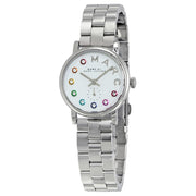 Marc Jacobs Baker Dexter White Dial Silver Steel Strap Watch for Women - MBM3423