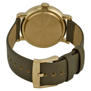 Marc Jacobs Baker Olive Green Dial Olive Green Leather Strap Watch for Women - MBM1328
