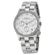 Marc Jacobs Henry Chronograph Silver Dial Silver Steel Strap Watch for Women - MBM3104