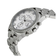 Marc Jacobs Henry Chronograph Silver Dial Silver Steel Strap Watch for Women - MBM3104