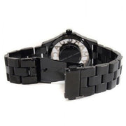 Marc Jacobs Henry Transparent Black Dial Black Steel Strap Watch for Women - MBM3255