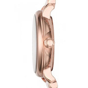 Marc Jacobs Baker Navy Blue Dial Rose Gold Steel Strap Watch for Women - MBM3332