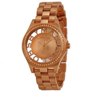 Marc Jacobs Henry Transparent Rose Gold Dial Rose Gold Steel Strap Watch for Women - MBM3339