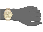 Marc Jacobs Peeker Chronograph Gold Dial Gold Steel Strap Watch for Women - MBM3393