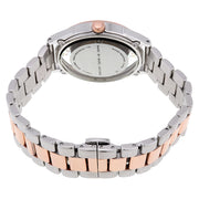 Marc Jacobs Tether Transparent White Dial Two Tone Steel Strap Watch for Women - MBM3436