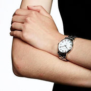 Marc Jacobs Marc White Dial Silver Steel Strap Watch for Women - MBM3420