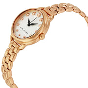 Marc Jacobs Betty White Dial Rose Gold Steel Strap Watch for Women - MJ3496