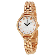Marc Jacobs Betty White Dial Rose Gold Steel Strap Watch for Women - MJ3496