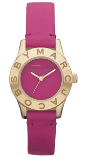 Marc Jacobs Purple Dial Purple Leather Strap Watch for Women - MBM1209