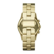 Marc Jacobs Henry Chronograph Gold Dial Gold Steel Strap Watch for Women - MBM3105