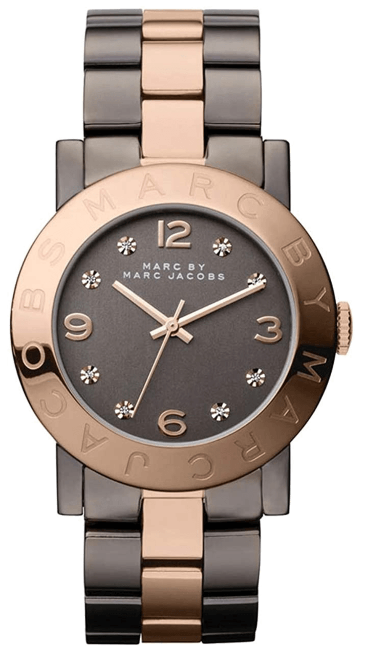 Marc Jacobs Amy Grey Dial Two Tone Steel Strap Watch for Women - MBM3195