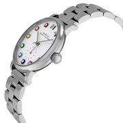 Marc Jacobs Baker Dexter White Dial Silver Steel Strap Watch for Women - MBM3423