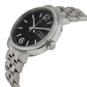 Marc Jacobs Fergus Black Dial Silver Steel Strap Watch for Men - MBM5075