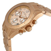 Marc Jacobs Rock Chronograph Rose Gold Dial Rose Gold Steel Strap Watch for Women - MBM3156