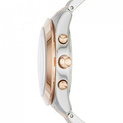 Marc Jacobs Peeker Chronograph Silver Two Tone Steel Strap Watch for Women - MBM3369