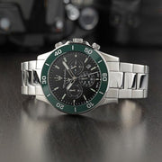 Maserati Competizione Chronograph Black Dial Silver Steel Strap Watch For Men - R8873600008