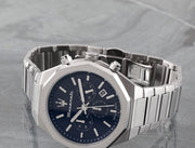 Maserati Stile Chronograph Blue Dial Silver Steel Strap Watch For Men - R8873642006