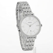 Fossil Jacqueline White Dial Silver Steel Strap Watch for Women - ES3545