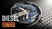 Diesel Big Daddy 2.0 Chronograph Blue Dial Grey Steel Strap Watch For Men - DZ7331