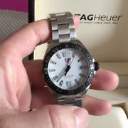 Tag Heuer Formula 1 White Dial Silver Steel Strap Watch for Men - WAZ1111.BA0875