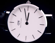 Daniel Wellington Classic Petite York White Dial Brown Leather Strap Watch For Women - DW00100244