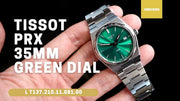 Tissot PRX Green Dial Silver Steel Strap Watch for Women - T137.210.11.081.00