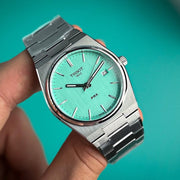 Tissot PRX Quartz Light Green Dial Silver Steel Strap Watch for Men - T137.410.11.091.01
