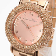 Marc Jacobs Marci Crystals Rose Gold Dial Rose Gold Steel Strap Watch for Women - MBM3192