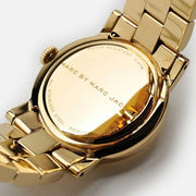 Marc Jacobs Amy Blue Dial Gold Steel Strap Watch for Women - MBM3301